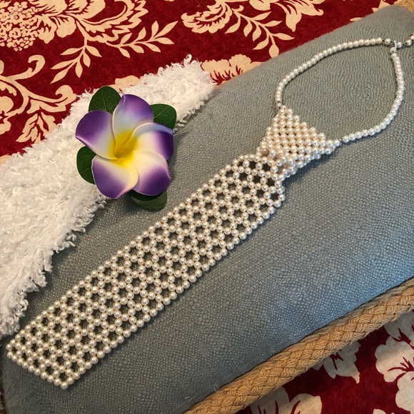 Jewelry - Vintage Pearl Necktie Necklace